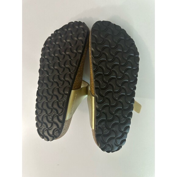 Birkenstock Gizeh Glammar GOLD Burke Flor EU-36 US 6-6.5 Hard Footbed NWOT - Picture 4 of 8